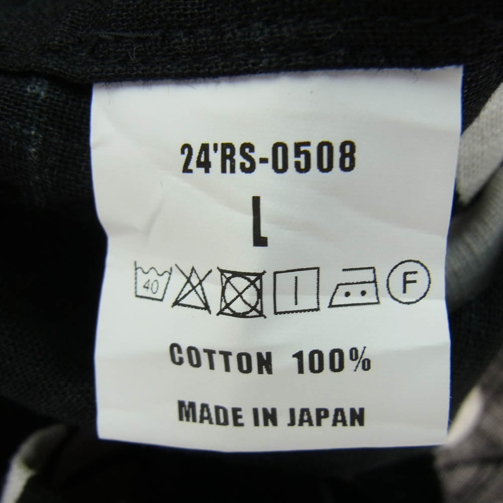 RATS ラッツ 24'RS-0508 FLOWER ALOHA S/S SHIRT フラワーデザイン アロハシャツ 半袖 ブラック系 L【新古品】【未使用】【中古】