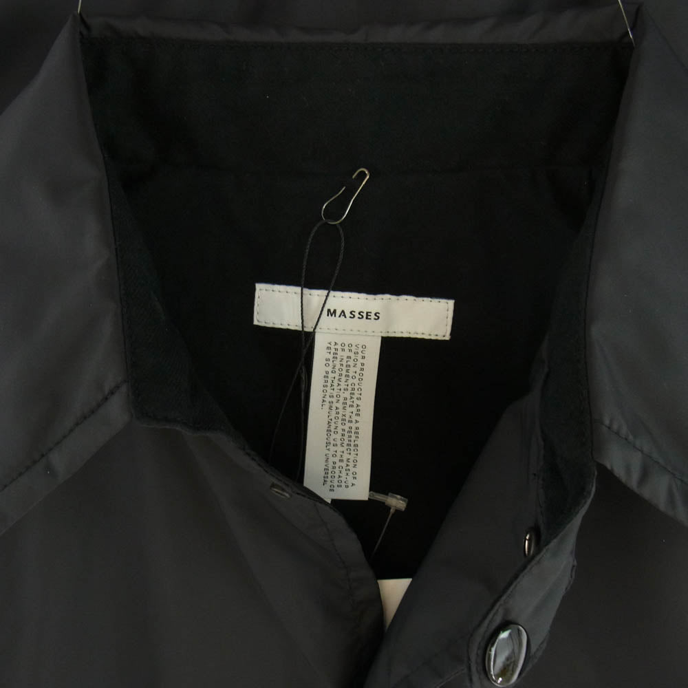 MASSES マシス 24AW 24AW_MSS_114 NYLON JKT CROW BLACK スカル バックプリント ナイロン コーチジャケット ブラック系 L【新古品】【未使用】【中古】