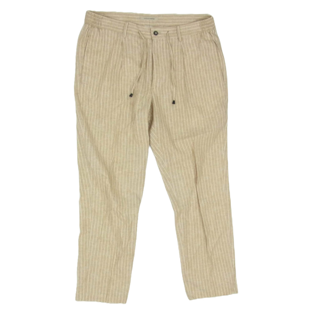 ジャブスアルキヴィオ 21SS MASACCIO TYPE A2 マサッチョ コットン リネン ストライプ パンツ ブラウン系 50【中古】