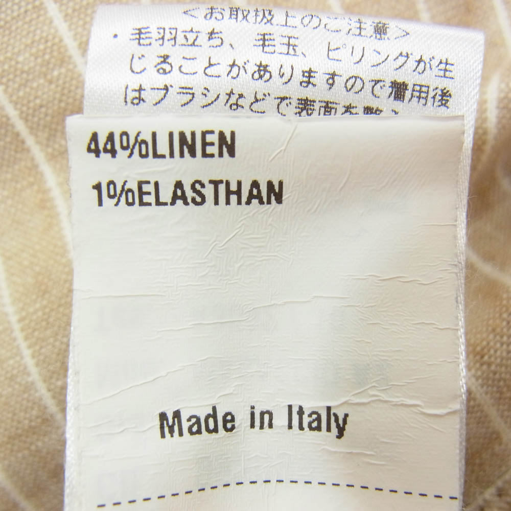 ジャブスアルキヴィオ 21SS MASACCIO TYPE A2 マサッチョ コットン リネン ストライプ パンツ ブラウン系 50【中古】
