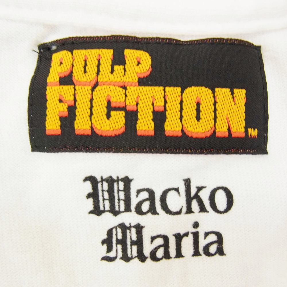 WACKO MARIA ワコマリア PF-WM-TEE07 PULP FICTION CREW NECK T-SHIRT TYPE-5 パルプフィクション プリント Tシャツ ホワイト系 M【中古】