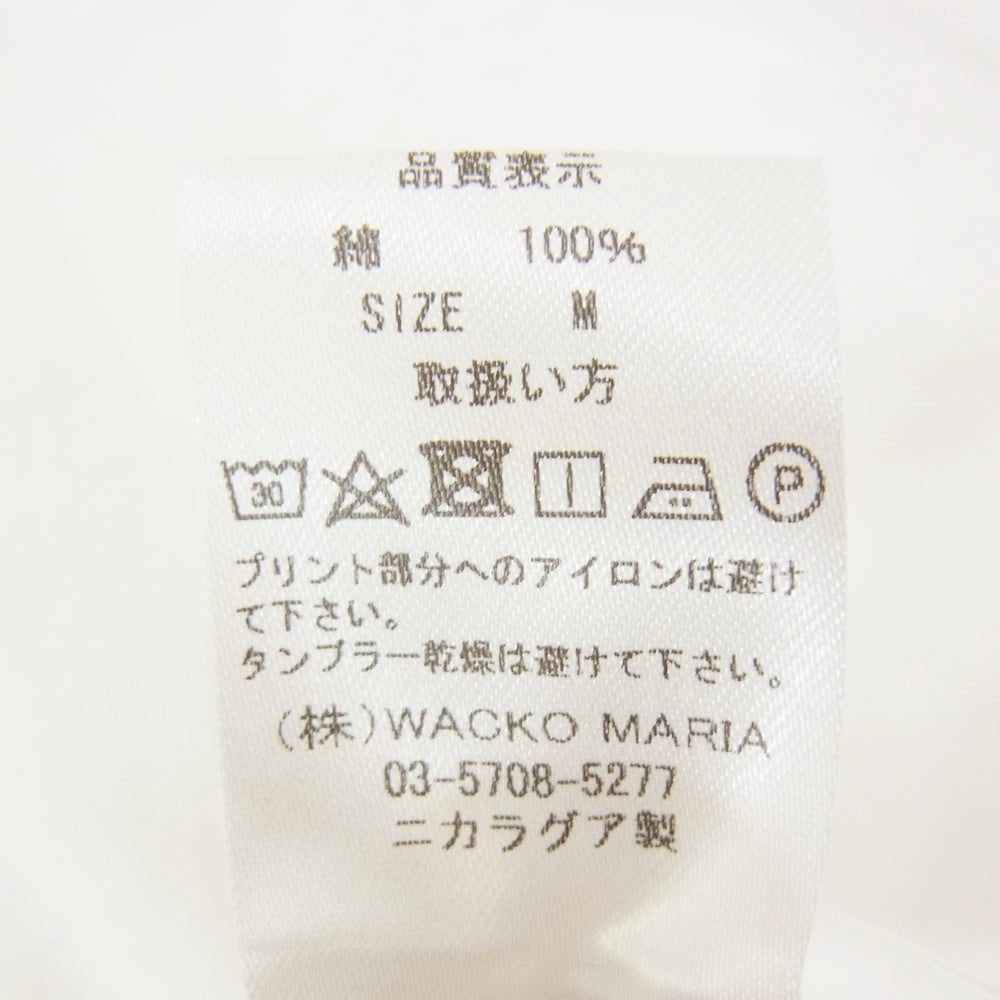 WACKO MARIA ワコマリア PF-WM-TEE07 PULP FICTION CREW NECK T-SHIRT TYPE-5 パルプフィクション プリント Tシャツ ホワイト系 M【中古】