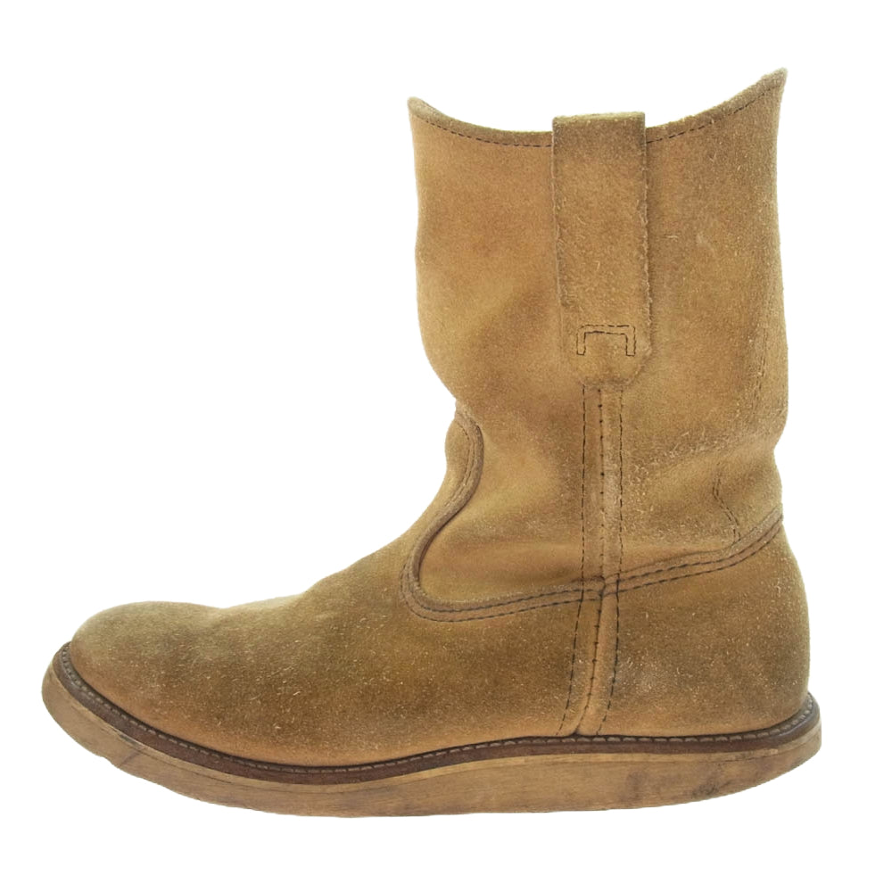 RED WING レッドウィング 8168 90's プリント羽タグ PECOS ペコスブーツ スエード ライトブラウン系 7【中古】