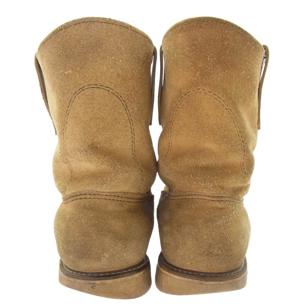 RED WING レッドウィング 8168 90's プリント羽タグ PECOS ペコスブーツ スエード ライトブラウン系 7【中古】