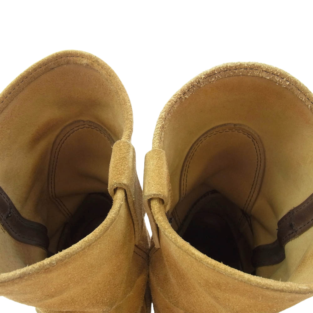 RED WING レッドウィング 8168 90's プリント羽タグ PECOS ペコスブーツ スエード ライトブラウン系 7【中古】