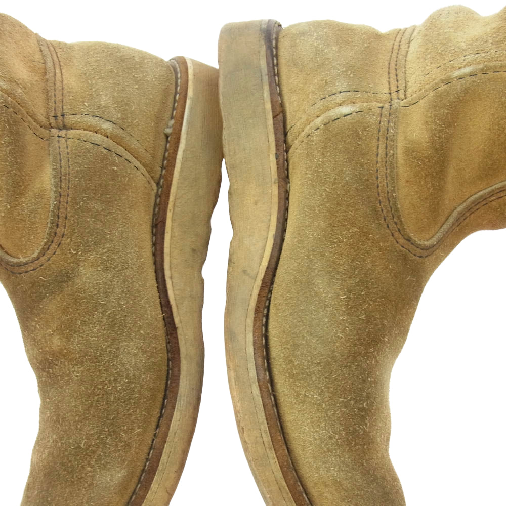 RED WING レッドウィング 8168 90's プリント羽タグ PECOS ペコスブーツ スエード ライトブラウン系 7【中古】