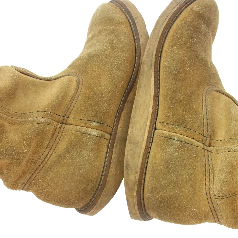 RED WING レッドウィング 8168 90's プリント羽タグ PECOS ペコスブーツ スエード ライトブラウン系 7【中古】