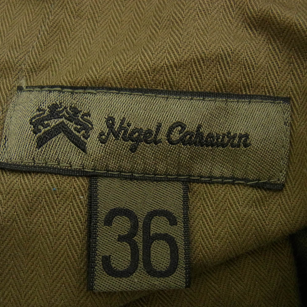 Nigel Cabourn ナイジェルケーボン 8049-00-50015 TOMMY’S PANT カーゴ トミーズ パンツ カーキ系 36【中古】