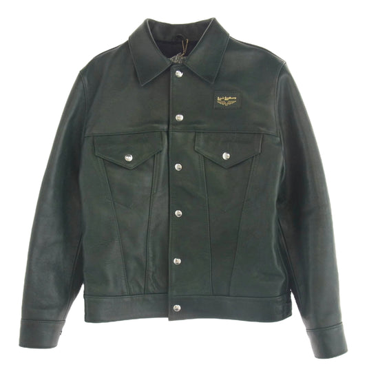 Lewis Leathers ルイスレザー WEATAN JACKET ウエスタン レザー ジャケット シープスキン グリーン系 36【極上美品】【中古】