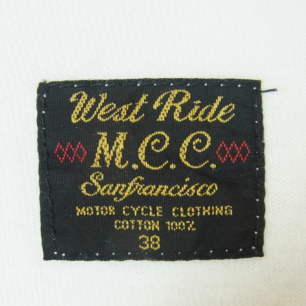 WESTRIDE ウエストライド ONE MORE FROM THE ROAD フロントプリント Tシャツ 半袖 カットソー ホワイト系 38【中古】