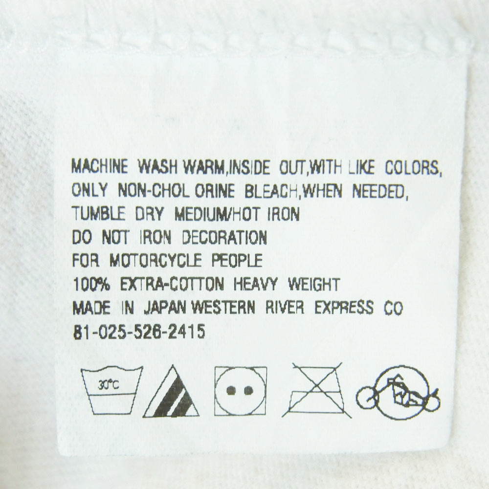 WESTRIDE ウエストライド ONE MORE FROM THE ROAD フロントプリント Tシャツ 半袖 カットソー ホワイト系 38【中古】
