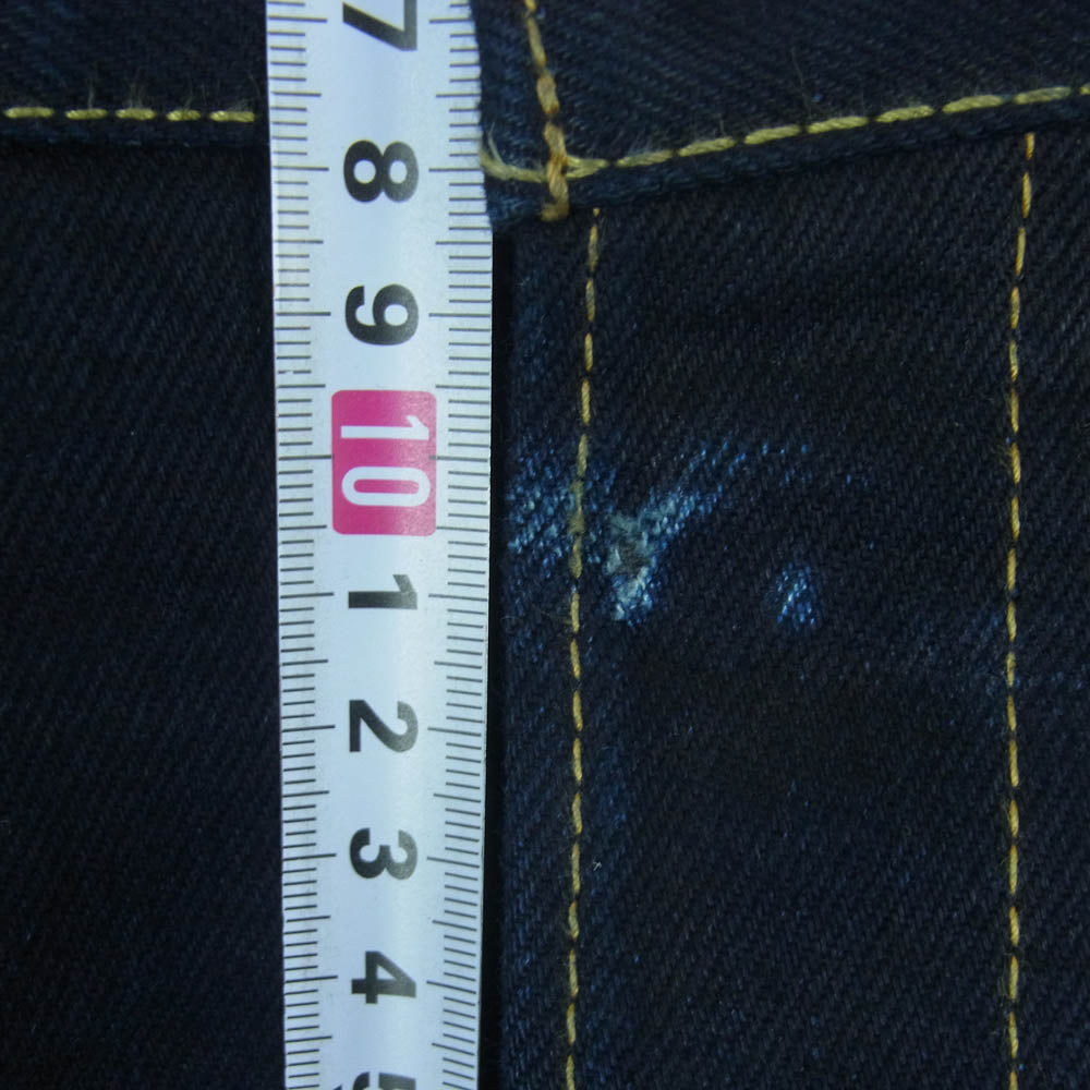 IRON HEART アイアンハート 666S-14ib 14oz セルビッチ デニム タイト ストレート パンツ インディゴブルー系 W34【中古】
