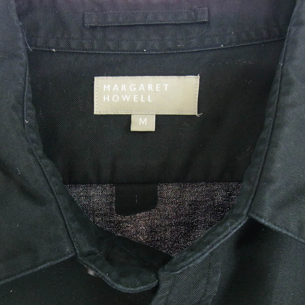 MARGARET HOWELL マーガレットハウエル 579-6250007 コットン 長袖 シャツ ブラック ブラック系 M【中古】