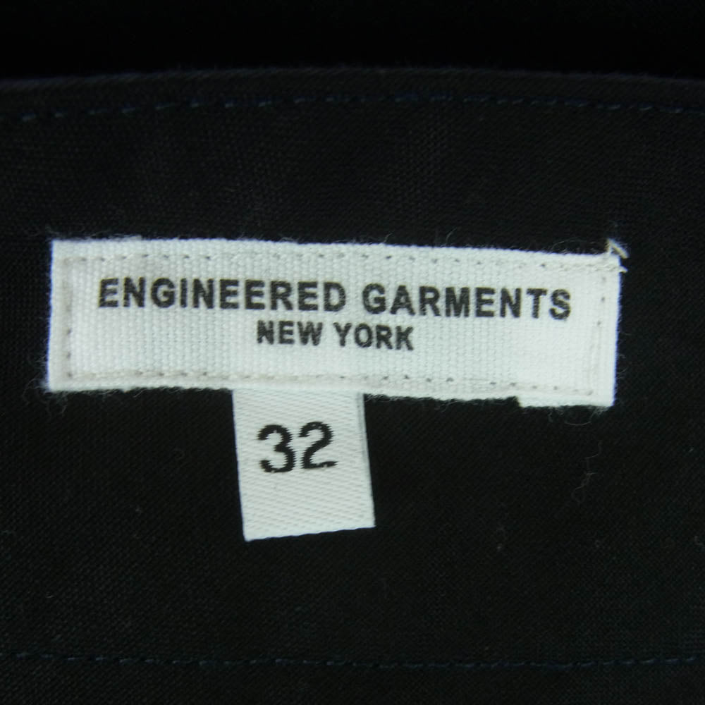 Engineered Garments エンジニアードガーメンツ ベルト付き スラックス パンツ コットン アメリカ製 ネイビー系 32【中古】
