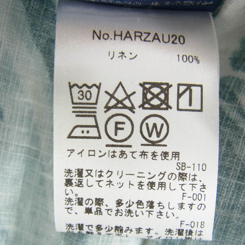 MAISON KITSUNE メゾンキツネ 24SS HARZAU20 VILEBREQUIN ウェーブストーリー 総柄 ハワイアン 半袖 シャツ ライトブルー系 M【新古品】【未使用】【中古】