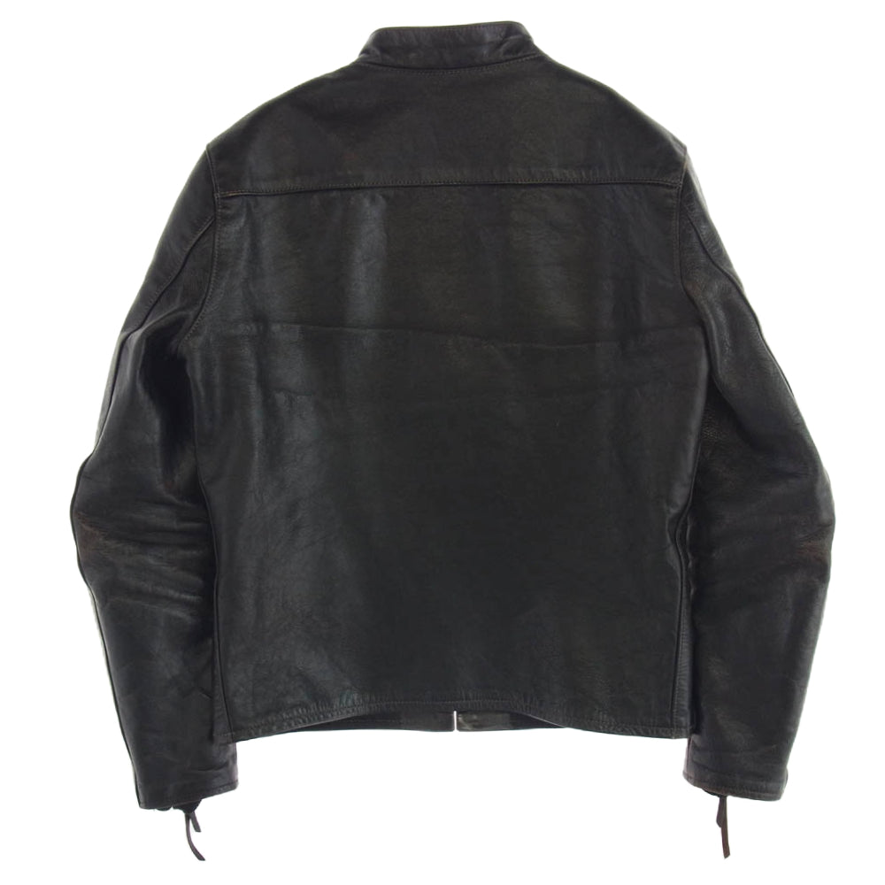 The REAL McCOY'S ザリアルマッコイズ BJ19110 BUCO ブコ J-100 JACKET ホースハイド レザー シングル ライダース ジャケット ブラック系 36【中古】