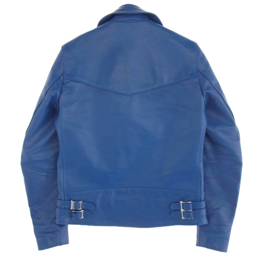 Lewis Leathers ルイスレザー 402 LIGHTNING ホースハイド ライトニング ダブル ライダース ブルー ブルー系 36【中古】