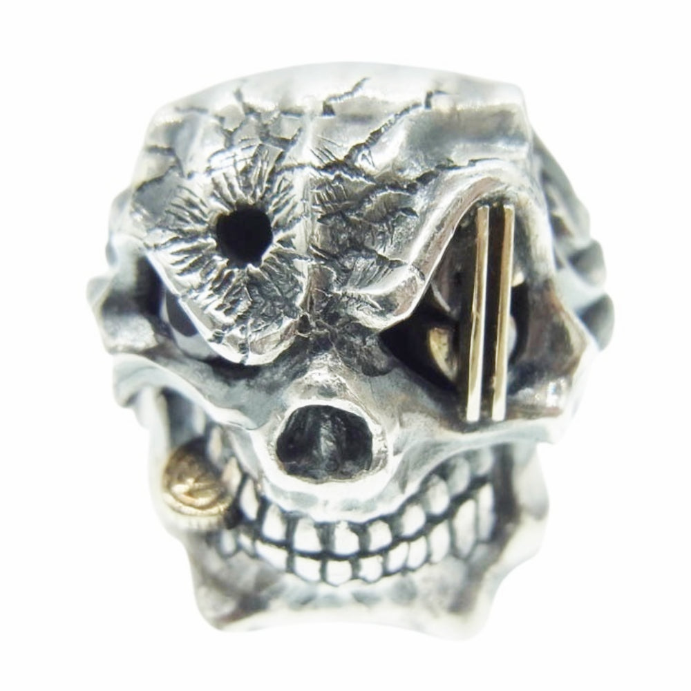 カゲマルデザイン 18K MUSCLE SKULL RING マッスル スカル リング シルバー系 21号【中古】