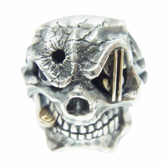 カゲマルデザイン 18K MUSCLE SKULL RING マッスル スカル リング シルバー系 21号【中古】