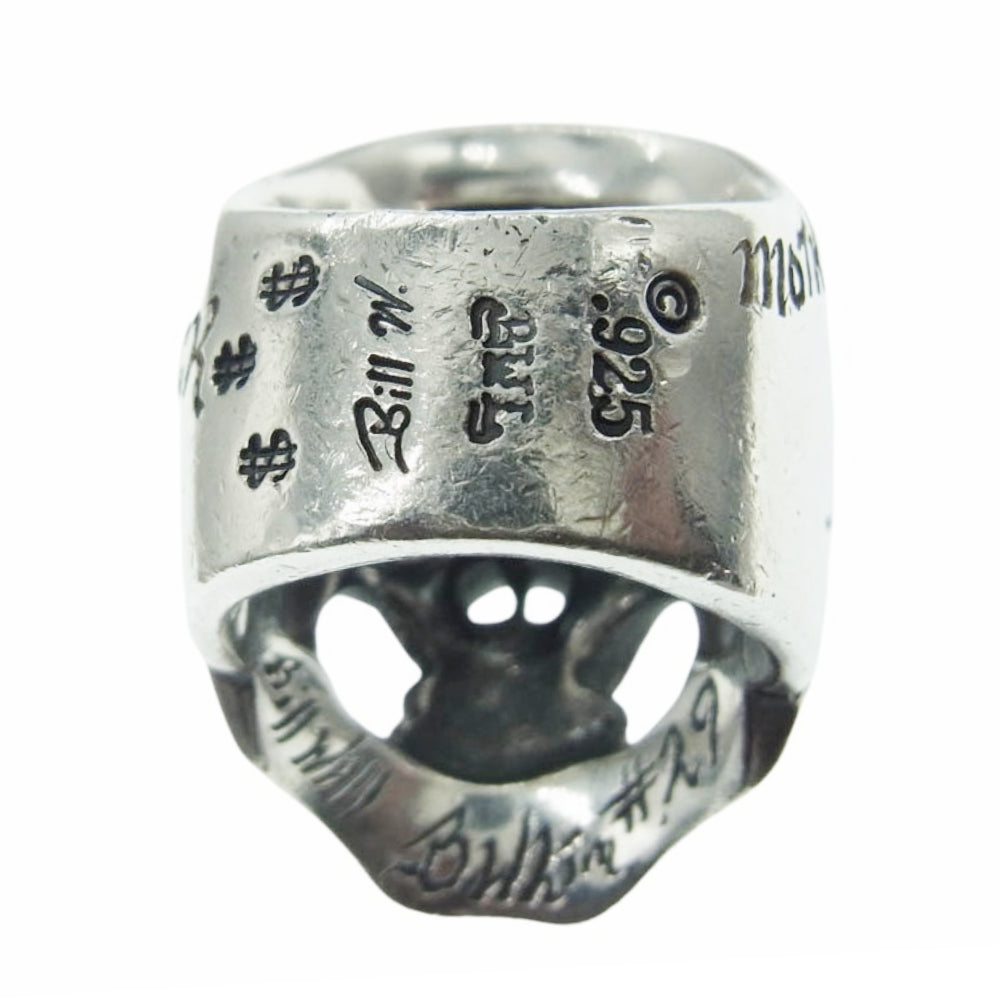 BILL WALL LEATHER ビルウォールレザー FTW MASTER SKULL マスタースカル リング シルバー系 22号【中古】