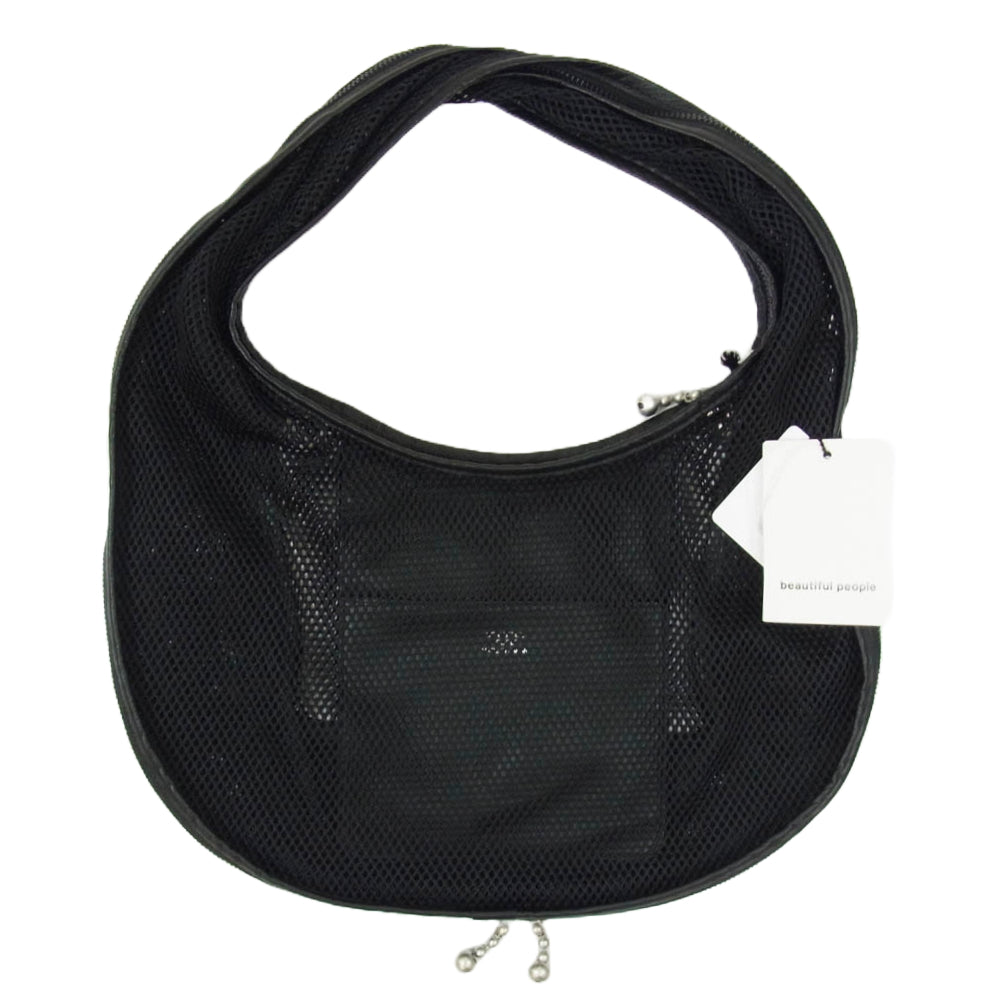 beautiful people ビューティフルピープル 1515611961 mobious BAG in Mesh メッシュ メビウス ハンドバッグ ブラック系 FREE【新古品】【未使用】【中古】