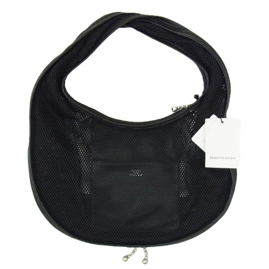 beautiful people ビューティフルピープル 1515611961 mobious BAG in Mesh メッシュ メビウス ハンドバッグ ブラック系 FREE【新古品】【未使用】【中古】