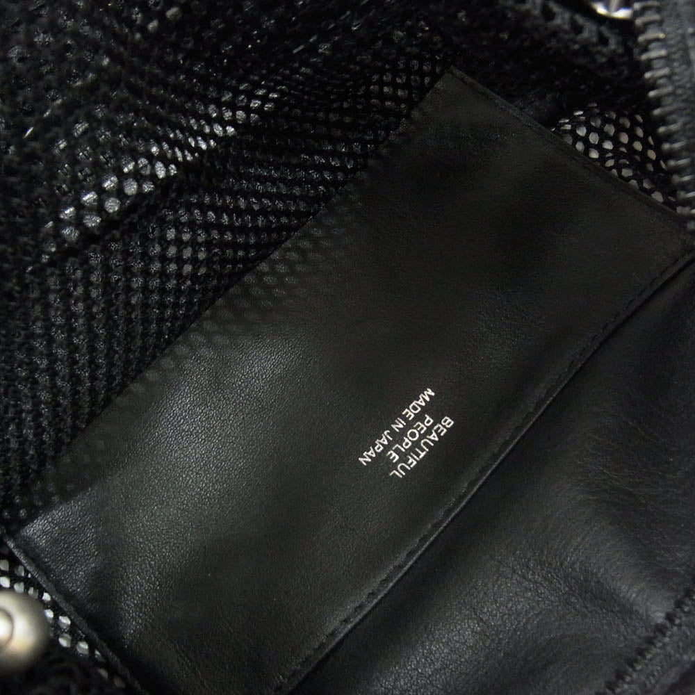 beautiful people ビューティフルピープル 1515611961 mobious BAG in Mesh メッシュ メビウス ハンドバッグ ブラック系 FREE【新古品】【未使用】【中古】
