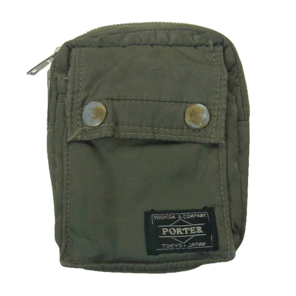 PORTER ポーター HEAD PORTER TANKER POUCH  ヘッドポーター タンカー ポーチ グレイッシュグリーン系【中古】