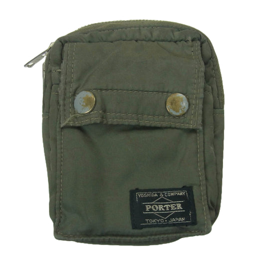 PORTER ポーター HEAD PORTER TANKER POUCH  ヘッドポーター タンカー ポーチ グレイッシュグリーン系【中古】