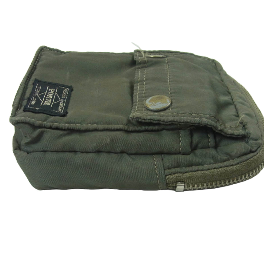PORTER ポーター HEAD PORTER TANKER POUCH  ヘッドポーター タンカー ポーチ グレイッシュグリーン系【中古】