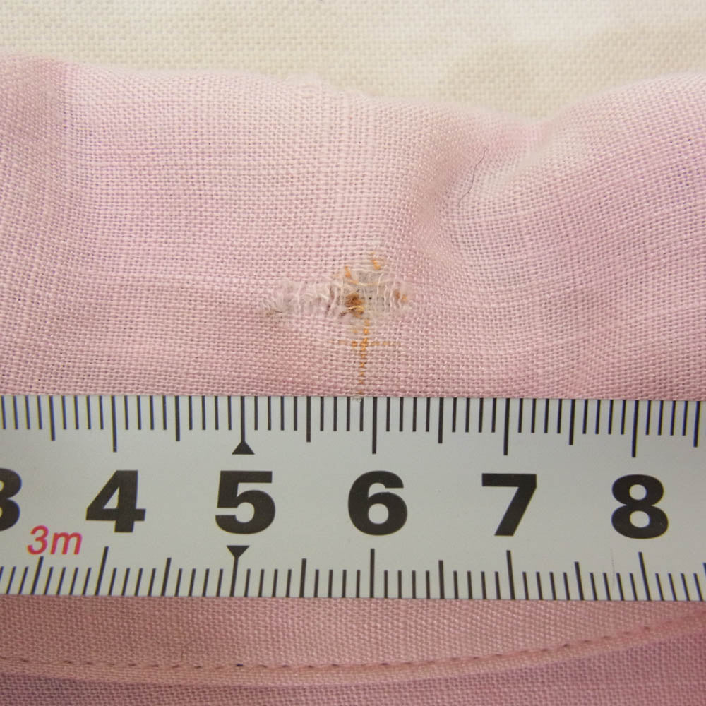 ヴィンテージ 50S SPORTOP カラー レーヨン ロングスリーブ 長袖 シャツ ピンク系 L【中古】