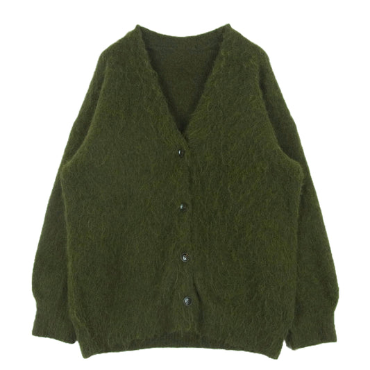 ヴィンテージ Unknown モヘア モヘヤ ニット カーディガン モスグリーン系【中古】