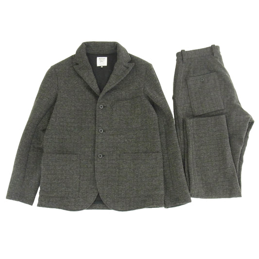 ジャックマン JM7710QT Quilt Jersey Jacket Pants キルト ジャージー ジャケット パンツ セットアップ ダークグレー系 M【中古】