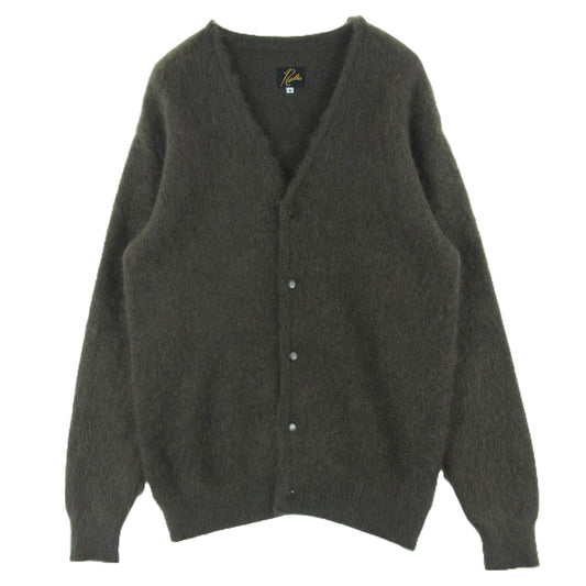 Needles ニードルス LQ276 Mohair Cardigan Vネック モヘア カーディガン ニット グレイッシュブラウン系 S【中古】