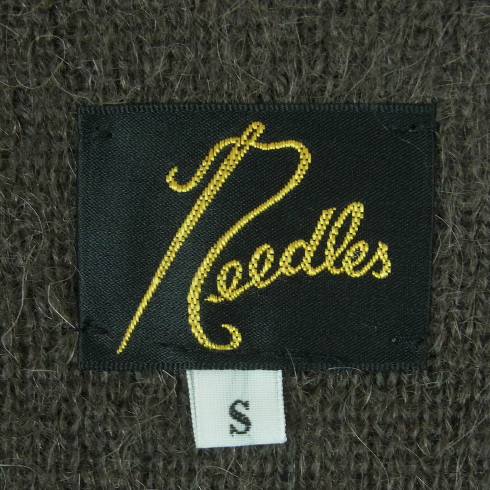 Needles ニードルス LQ276 Mohair Cardigan Vネック モヘア カーディガン ニット グレイッシュブラウン系 S【中古】