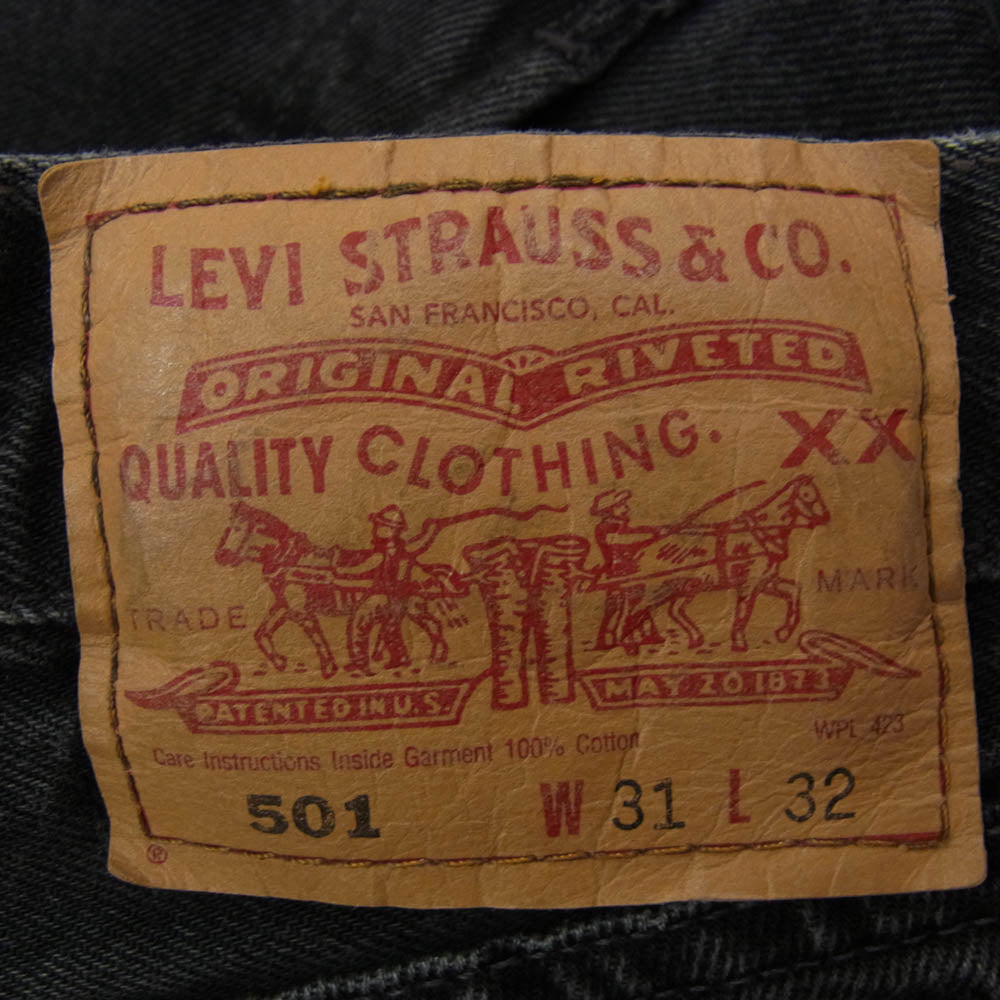 Levi's リーバイス 501-0660 00s 501 後染め加工 ブラックデニム パンツ ブラック系 31【中古】