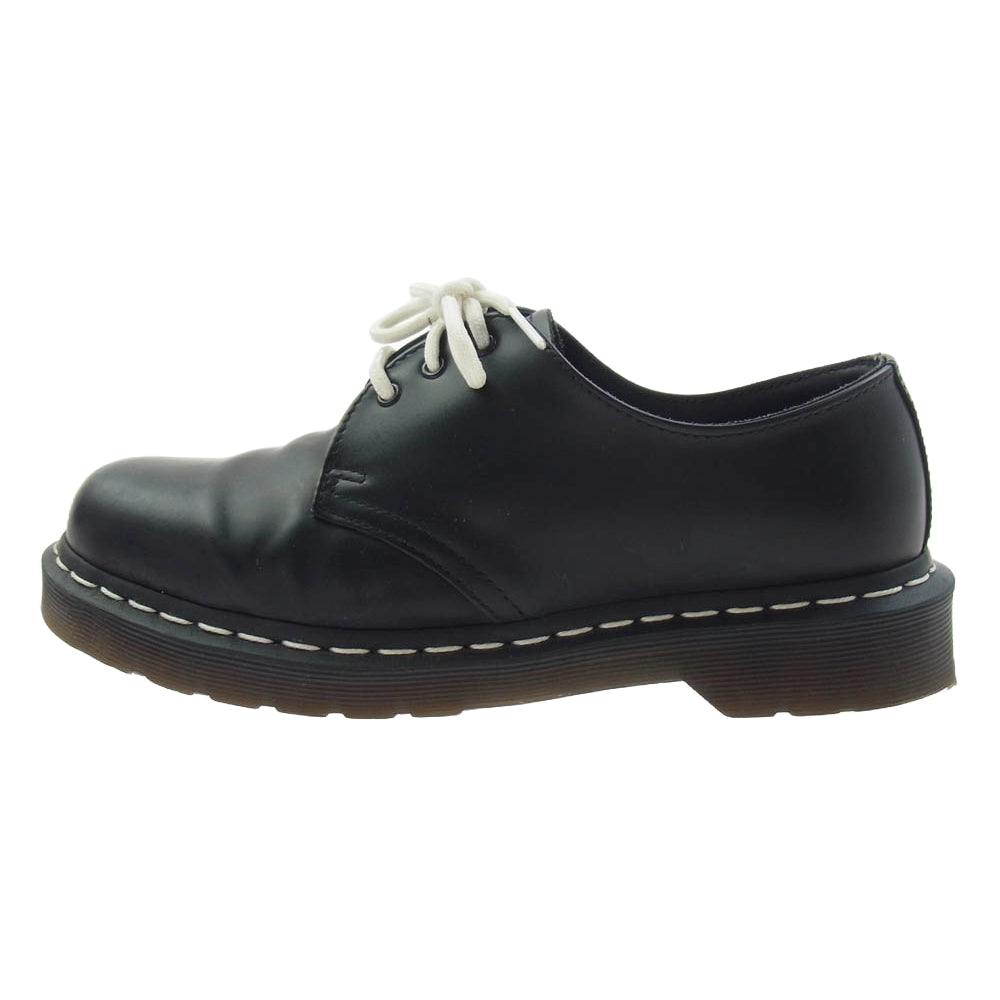 Dr.Martens ドクターマーチン ホワイトステッチ 3 ホール シューズ ブラック系 UK7【中古】