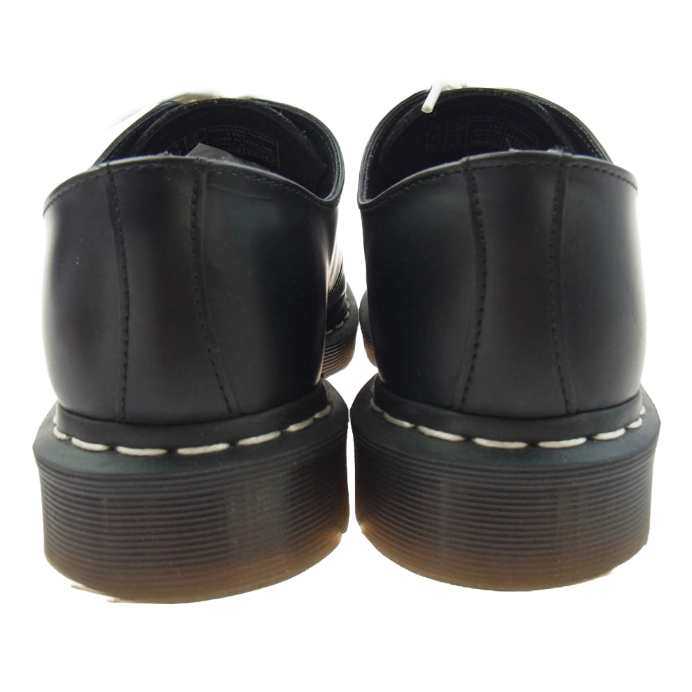 Dr.Martens ドクターマーチン ホワイトステッチ 3 ホール シューズ ブラック系 UK7【中古】