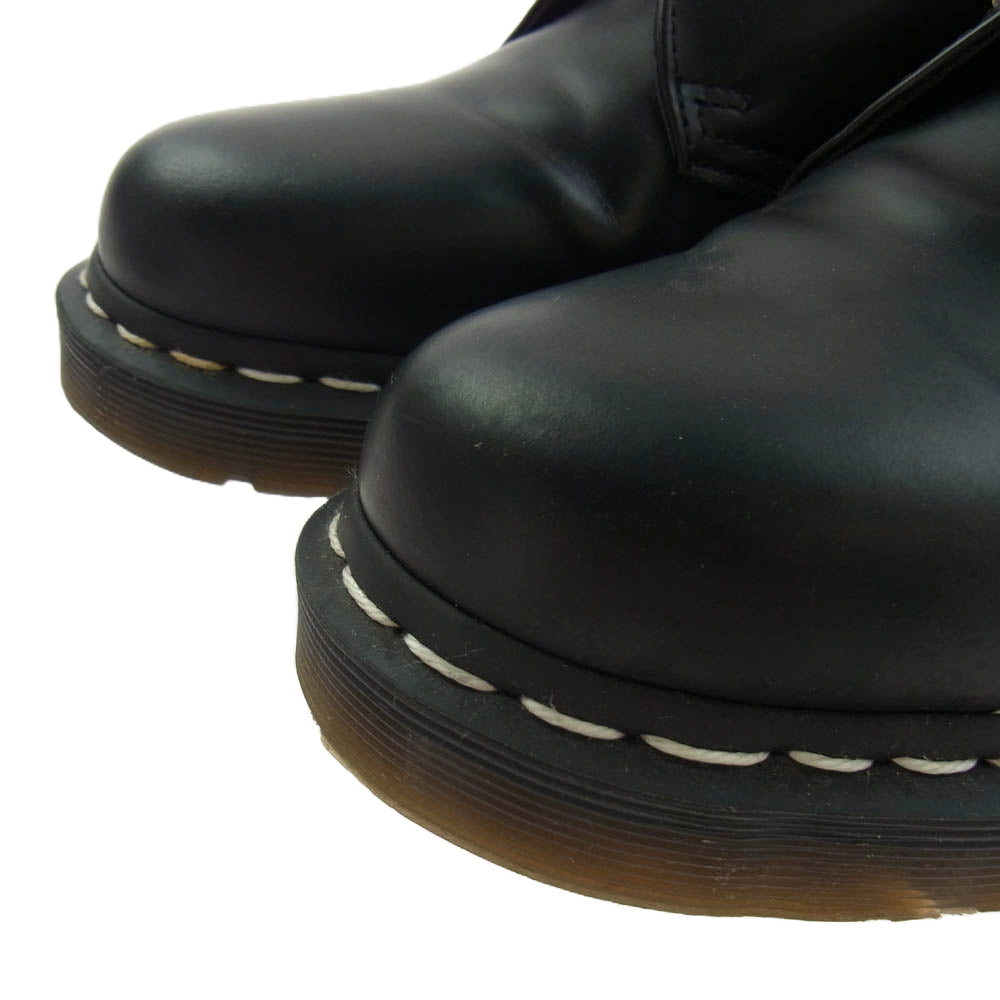 Dr.Martens ドクターマーチン ホワイトステッチ 3 ホール シューズ ブラック系 UK7【中古】
