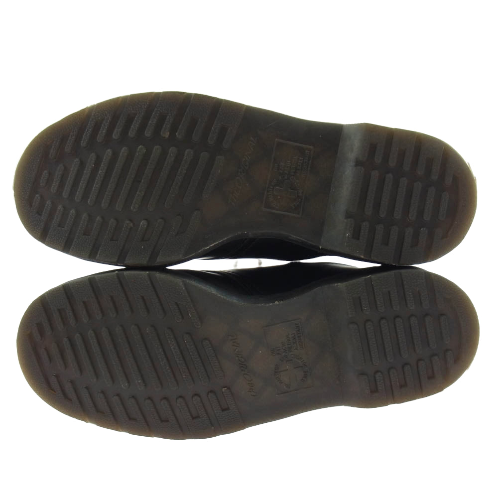 Dr.Martens ドクターマーチン ホワイトステッチ 3 ホール シューズ ブラック系 UK7【中古】