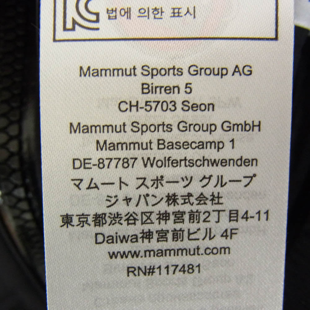 Mammut マムート 1010-32080 Masao Light 2.0 HS Hooded Jacket JE AF Men Classic マサオ ライト 2.0 ハードシェル フーデッド ジャパンエディション アジアンフィット クラシック ジャケット ブラック系 M【新古品】【未使用】【中古】