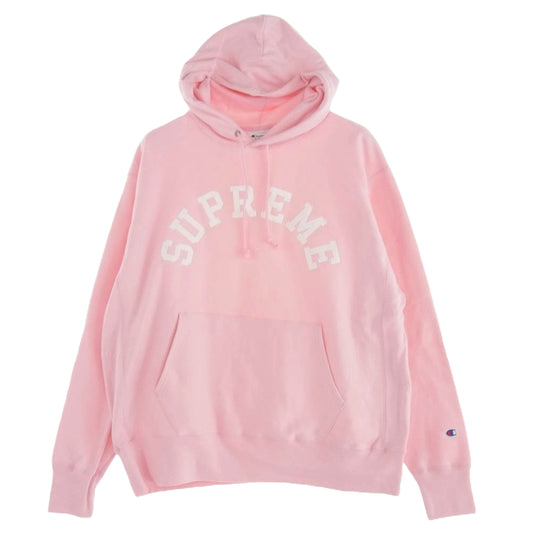 Supreme シュプリーム 25SS Champion チャンピオン Hooded Sweatshirt フーデッド スウェットシャツ プルオーバー パーカー PINK ピンク系 XL【新古品】【未使用】【中古】