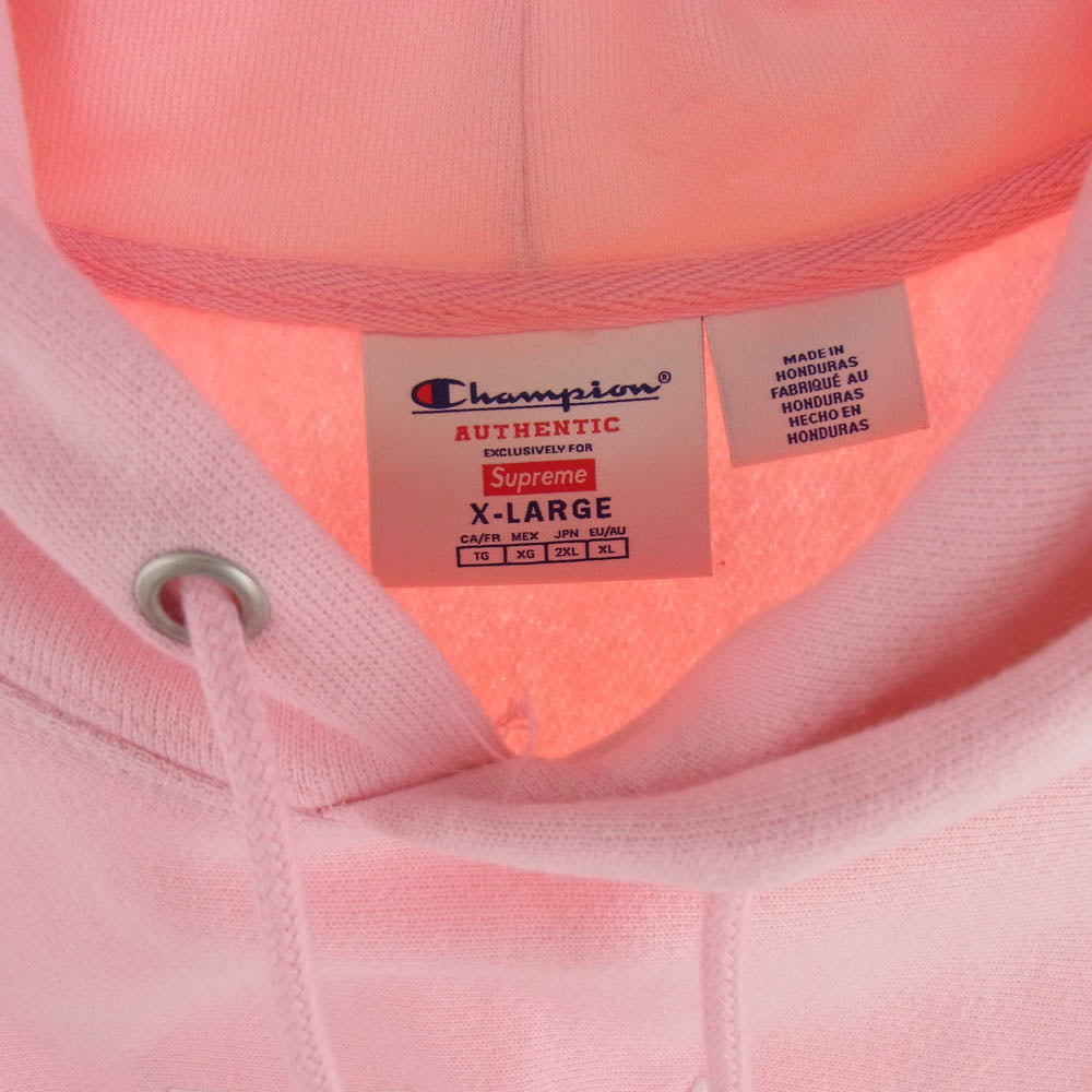 Supreme シュプリーム 25SS Champion チャンピオン Hooded Sweatshirt フーデッド スウェットシャツ プルオーバー パーカー PINK ピンク系 XL【新古品】【未使用】【中古】