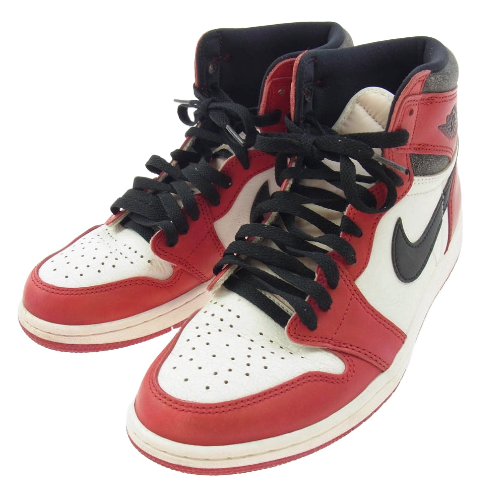 NIKE ナイキ DZ5485-612 フェイクバスターズ鑑定済 Air Jordan 1 High OG エアジョーダン1 ハイ OG ハイカットスニーカー ホワイト系 レッド系 26.5ｃｍ【中古】