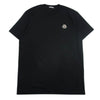 MONCLER モンクレール 25SS K10918C00026 Logo Patch Cotton T Shirt  TEE ロゴ ワッペン コットン 半袖 Tシャツ ブラック系 L【極上美品】【中古】