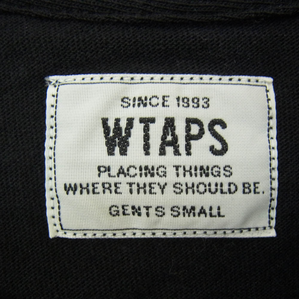 WTAPS ダブルタップス 16AW 162ATDT-CSM06S BONE L/S TEE ボーン バッククロスプリント 長袖 Tシャツ ロングスリーブ ロンT ブラック系 S【美品】【中古】