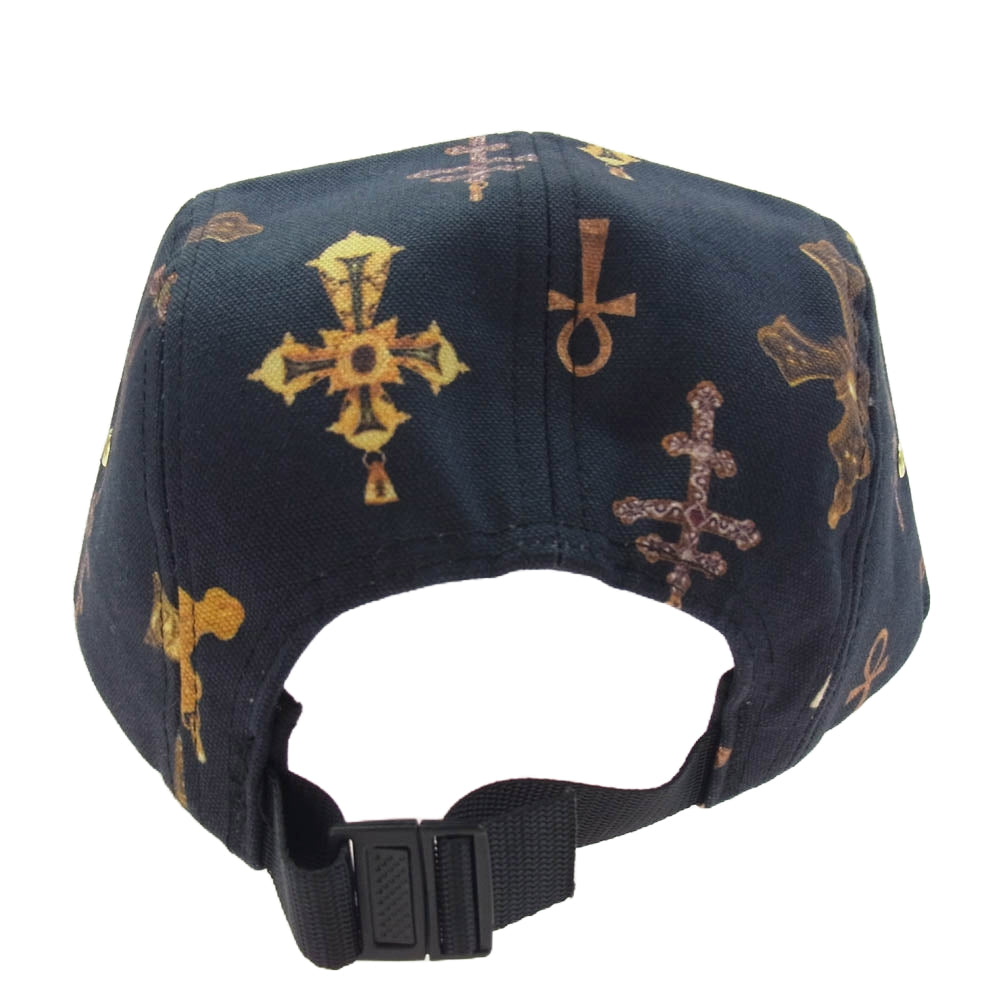 Supreme シュプリーム 13SS BOX LOGO Crosses Camp Cap ボックスロゴ クロスプリント キャンプ キャップ 帽子 ネイビー ネイビー系【中古】