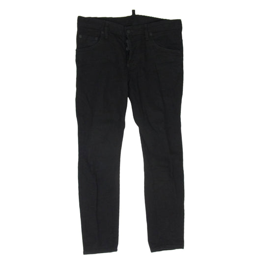 DSQUARED2 ディースクエアード S74LB0695 ボタンフライ スキニー デニム パンツ ブラック系 48【中古】