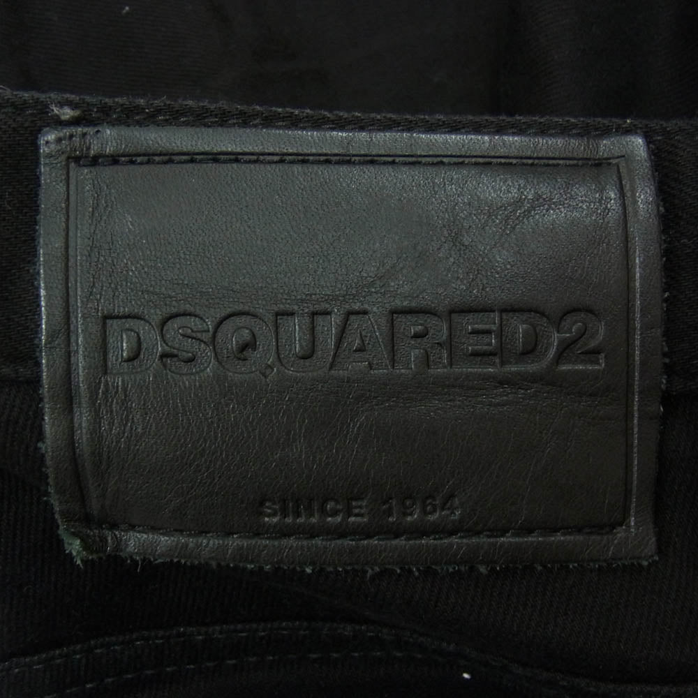 DSQUARED2 ディースクエアード S74LB0695 ボタンフライ スキニー デニム パンツ ブラック系 48【中古】