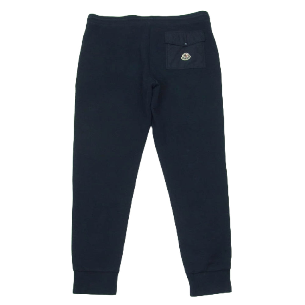 MONCLER モンクレール H10918H00007 スウェット ジョガー パンツ トルコ製 ネイビー系 L【中古】